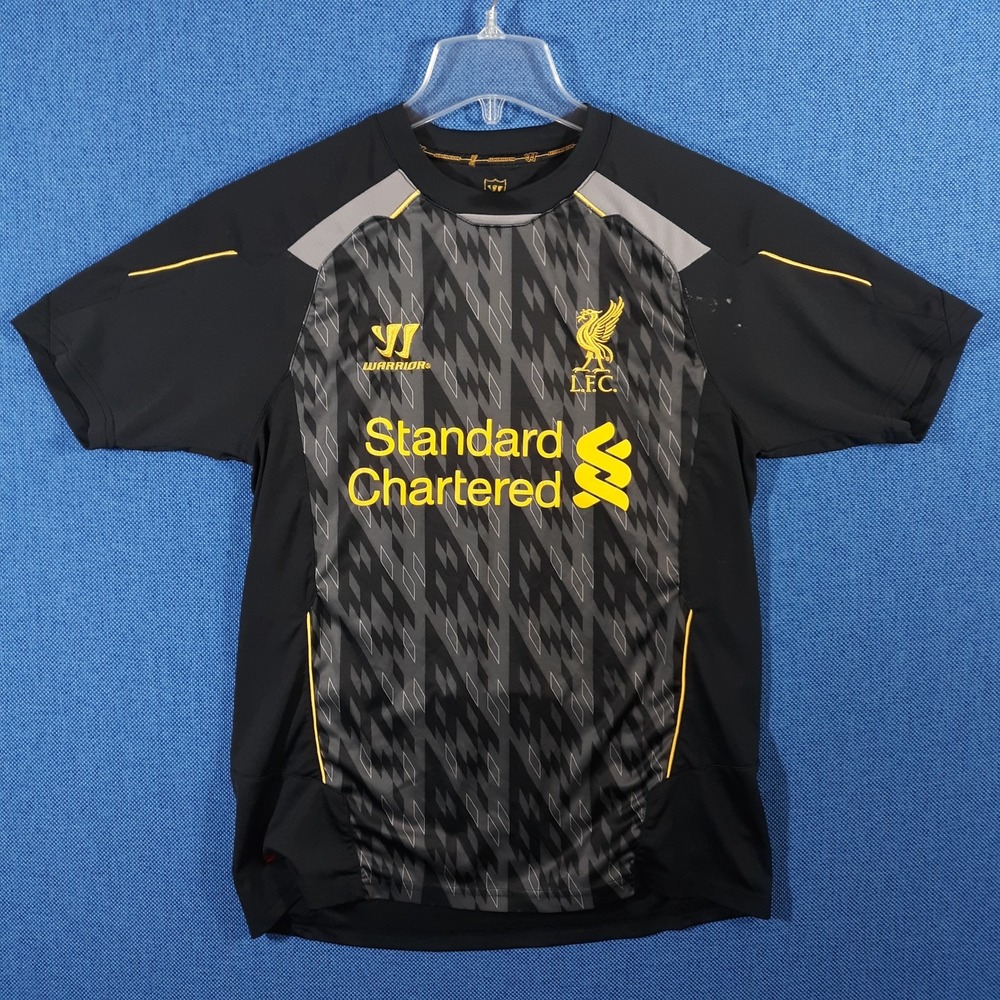 Warrior Liverpool FC Soccer Jersey Shirt Black Gold Adult Size Medium